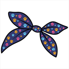 Cat Paw Mom Messy Bun Coquette Bow Illustration, Mama Messy Bun Hairband clipart, Messy Bun Design For Women
