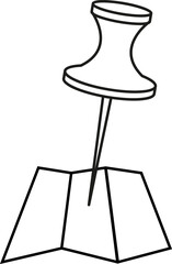 A pin location icon symbolizes geographic positioning, navigation, or mapping