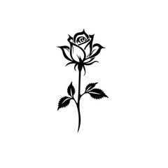 Rose silhouette Vectors art illustration
