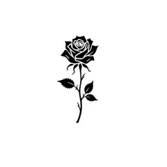 Rose silhouette Vectors art illustration
