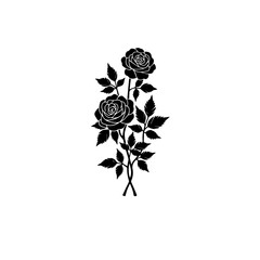 Rose silhouette Vectors art illustration
