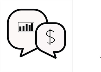 Business chat message double icon