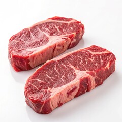 Obraz premium raw meat on a white background