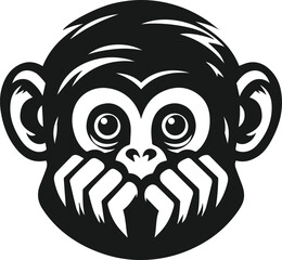 Monkey vector silhouette