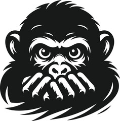 Monkey vector silhouette