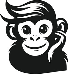 Monkey vector silhouette