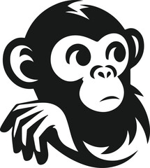 Monkey vector silhouette