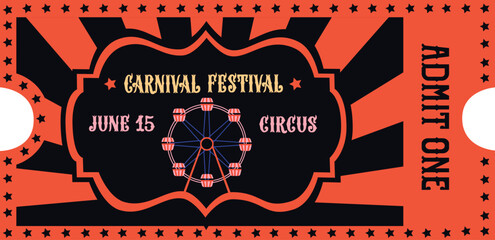 Vintage circus ticket