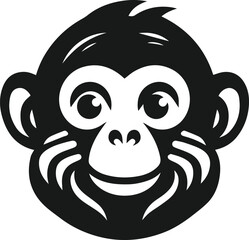 Monkey vector silhouette