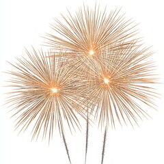 Obraz premium Beautiful Golden Fireworks Explosion Illustration