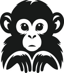 Monkey vector silhouette