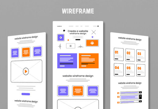 Website Wireframe Template  UX UI Layout