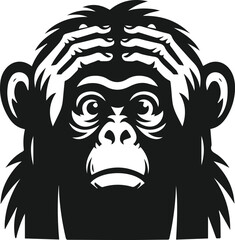 Monkey vector silhouette