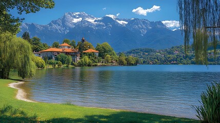 Fototapeta premium lake in the mountains