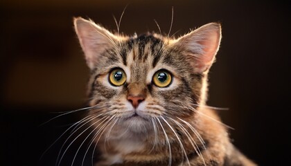 Fototapeta premium portrait of a cute domestic cat