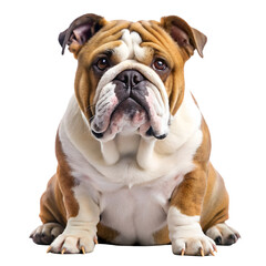 Bulldog standing isolated on white