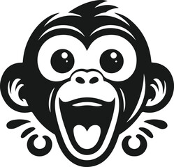 Monkey vector silhouette