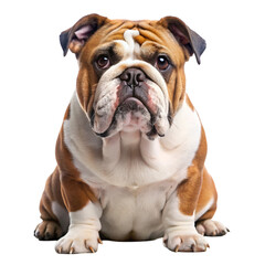 Obraz premium Bulldog standing isolated on white background