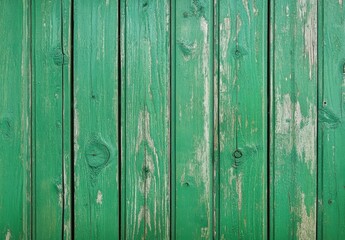 Fototapeta premium Aged green wooden planks (1)