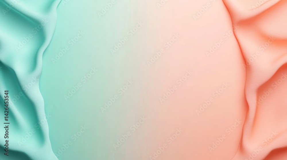 Aufkleber A smooth gradient blends pale mint green into warm coral pink, featuring a textured surface that adds depth and invites creative expression within the minimalist design