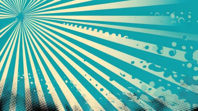 Vibrant Retro Background with Dynamic Rays and Dots for Creative Designs and Visual Projects