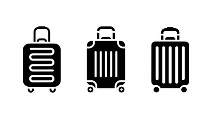 Travel Essentials: A captivating trio of luggage, poised to embark on globetrotting adventures. Each suitcase beckons with the promise of discovery and exploration.