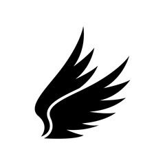 Wing icon, Wing sign isolated on white background.