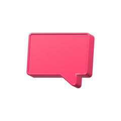 blank red chat 3d rendering