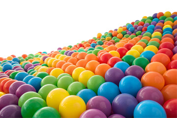 colorful balls background, transparent background 