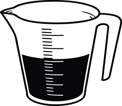 measuring cup icon sign vector