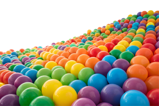 colorful balls background, transparent background 