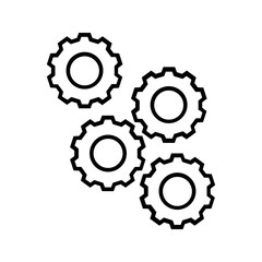 Gear settings icon  Stock Machine Symbol,design vector
