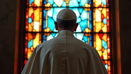 rear view pope   depicted