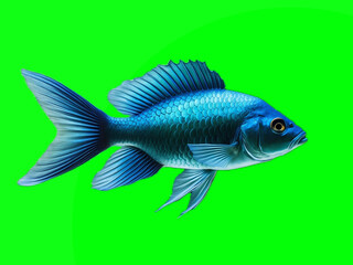 Fish Displayed Against Various Creative Backgrounds

