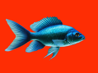 Fish Displayed Against Various Creative Backgrounds

