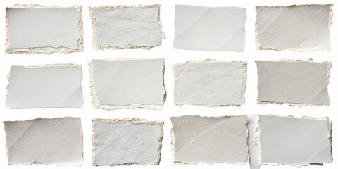 Texture of torn square pieces of paper png