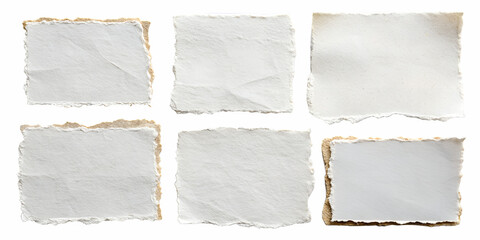 Texture of torn square pieces of paper png