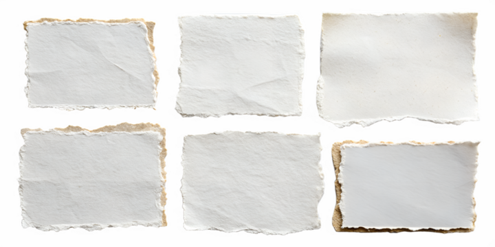 Texture of torn square pieces of paper png