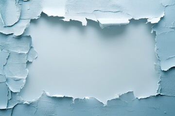 Obraz premium Light-blue paper with a ripped hole