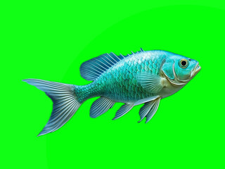 Fish Displayed Against Various Creative Backgrounds

