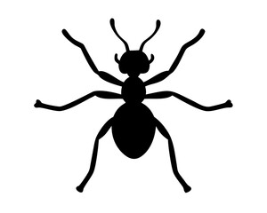 vector illustration of a silhouette of ant