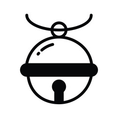 A customizable glyph style icon showing cat bell