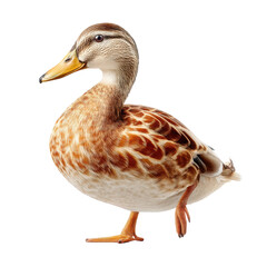 Obraz premium beautiful duck with vibrant plumage, showcasing intricate patterns and colors. This bird stands gracefully, highlighting its unique features and charm