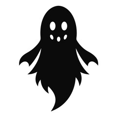 Ghost silhouette vector on white background