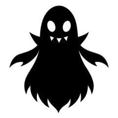 Ghost silhouette vector on white background