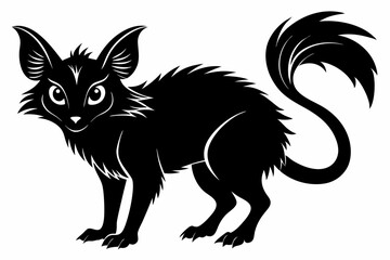aye aye sihouette black vector