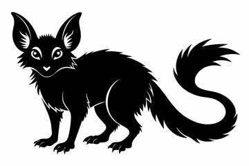 aye aye sihouette black vector