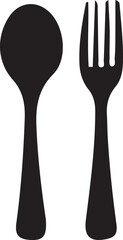 Silhouette Spon and fork