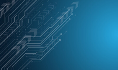 Abstract technology Blue lines circuit cyber arrow slash geometric futuristic style design modern creative background vector