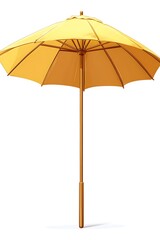 Obraz premium Yellow Umbrella Isolated on White